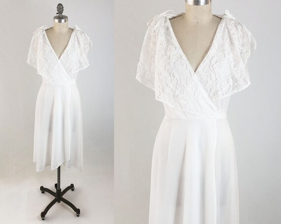 70's white dress