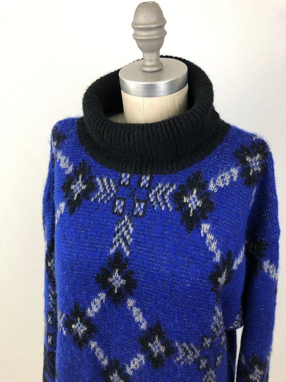 Vintage 80s Oversized Slouchy Sweater - Designer … - image 4