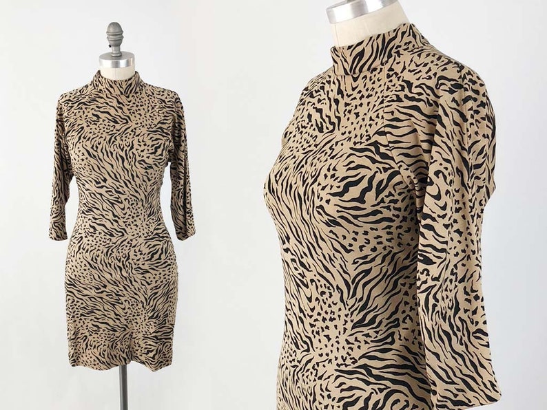 Long Sleeve Cheetah Dress