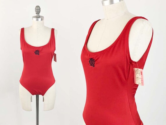 red calvin klein swimsuit