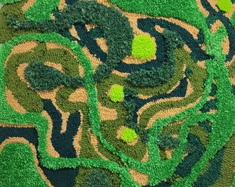 Verdant Labyrinth – Handmade Large Tufted Wall Art Inspired by Nature