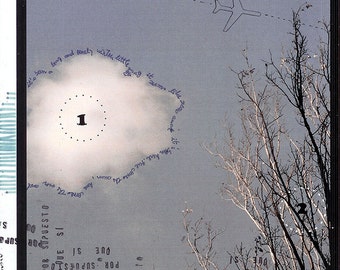 Printable wall art Cloud tree and sky air earth water photo and drawing