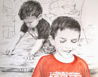 Custom portrait  pencil drawing