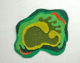 Topography-Inspired Wall Tapestry – Handwoven Abstract Textile Art