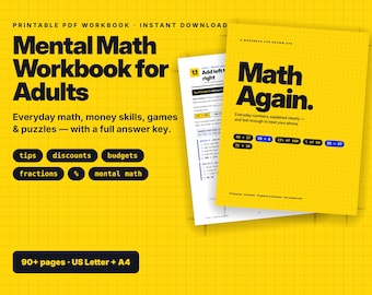 Quaderno di esercizi di calcolo mentale per adulti, abilità finanziarie quotidiane, giochi e rompicapi (PDF)