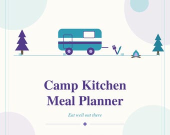 Camp Kitchen Printable, Camping Meal Planner PDF, Camp Menu Cooking Checklist, Prep Organizer