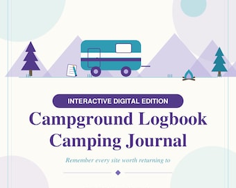 Interactive Campground Logbook, Digital Camping Journal, RV Travel Tracker Download