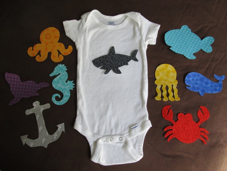 Ocean Baby Shower Iron on Appliques