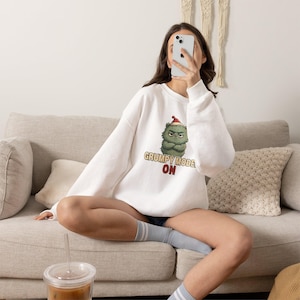 Grumpy Green Character Grumpy Mode On Sweatshirt