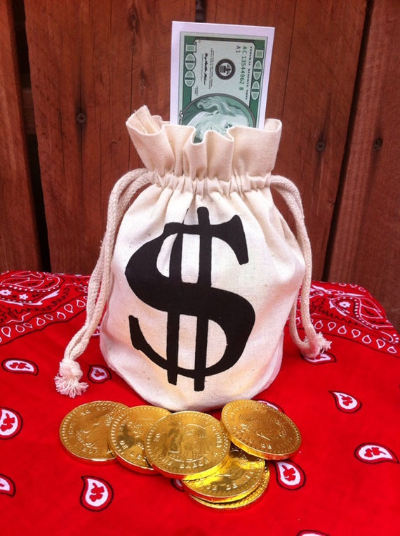 Items similar to Western Wanted Money favor bags (10) on Etsy