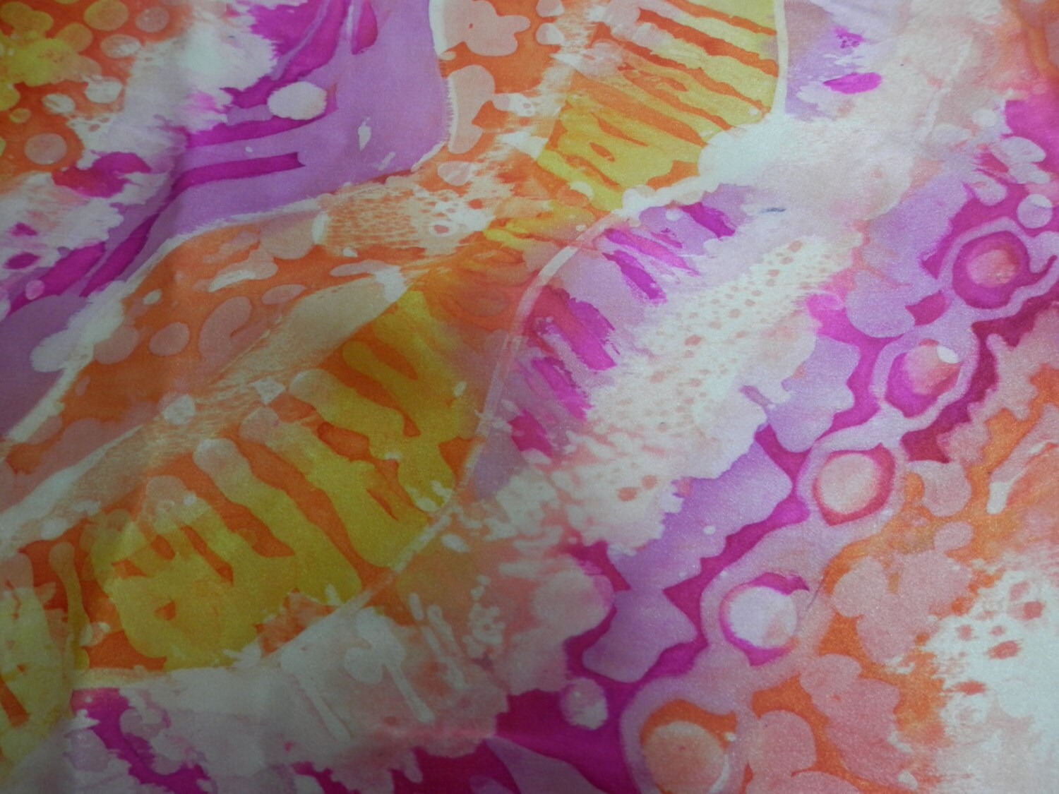 11 X 60 Oblong Silk Satin Scarf Hand Painted - Etsy