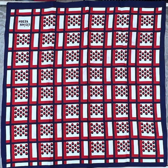 Vintage Lillian Vernon Scarf Red White and Blue - image 2