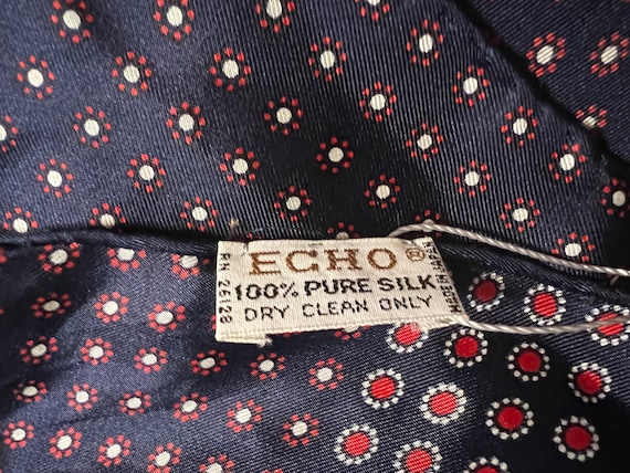 Vintage Echo Scarf Blue flower dots - image 1