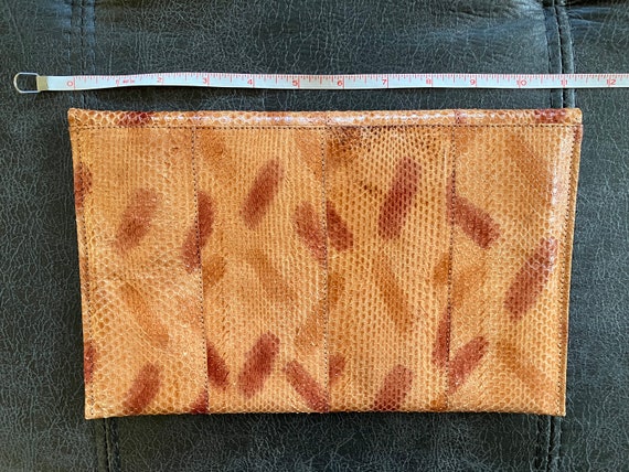 Vintage Snakeskin Leather Clutch - image 6