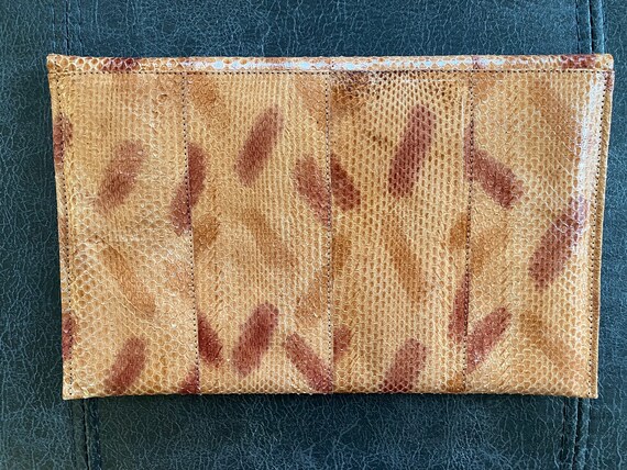 Vintage Snakeskin Leather Clutch - image 5