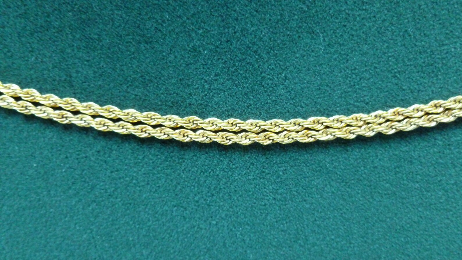 14 Karat Gold Plated Skinny Rope Chain Necklace 20 Inches Etsy