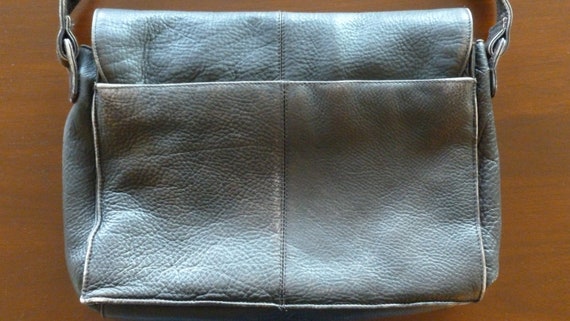 Dark Brown Leather Messenger Bag Crossbody Bag Pu… - image 8