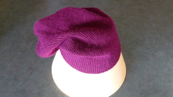Unisex Men's Women's Purple Cashmere Hat Beanie Sk