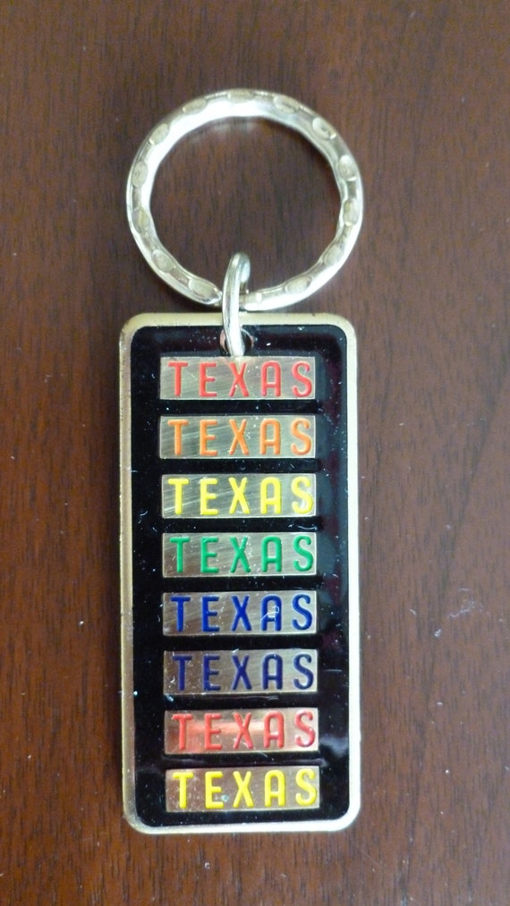 Rainbow Keychain Fob Texas