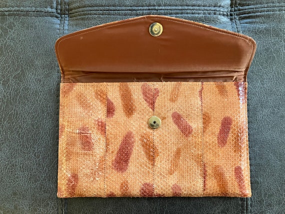 Vintage Snakeskin Leather Clutch - image 3