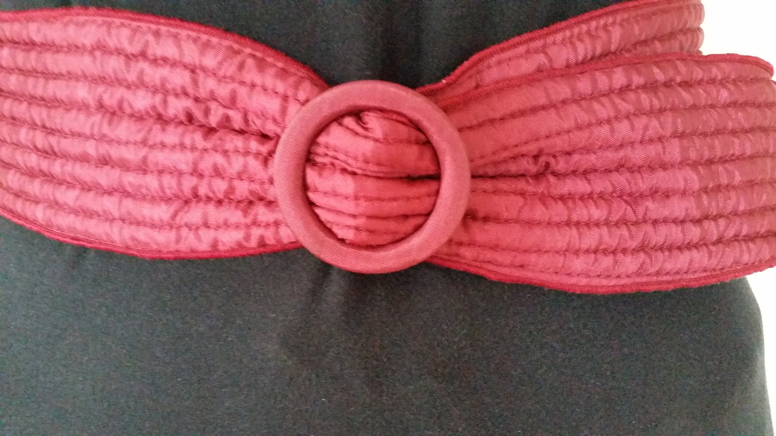 Silk Chiffon Sash, Red Belt , Red Sash, Two Sides , Two Layers