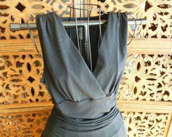 Women's Black Sleeveless Wrap Dress Size Small