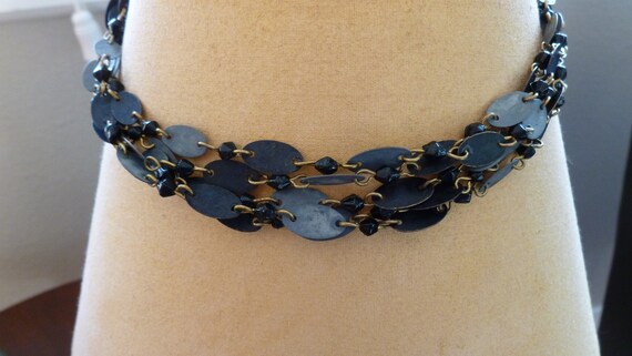 Black and Gray Multi-Chain Necklace - image 3
