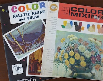 Set of Two (2) Vintage Classic Books on Painting Color Mixing Art