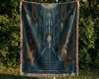 Oculus Tower Hall Woven Blanket with a Secret Chamber Feeling