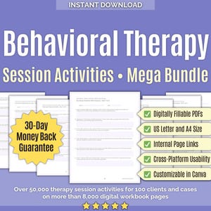Behavioral Therapy • Session Activities Mega Bundle • Interactive, Games, Behavior Modification, Tools, Counseling Exercises