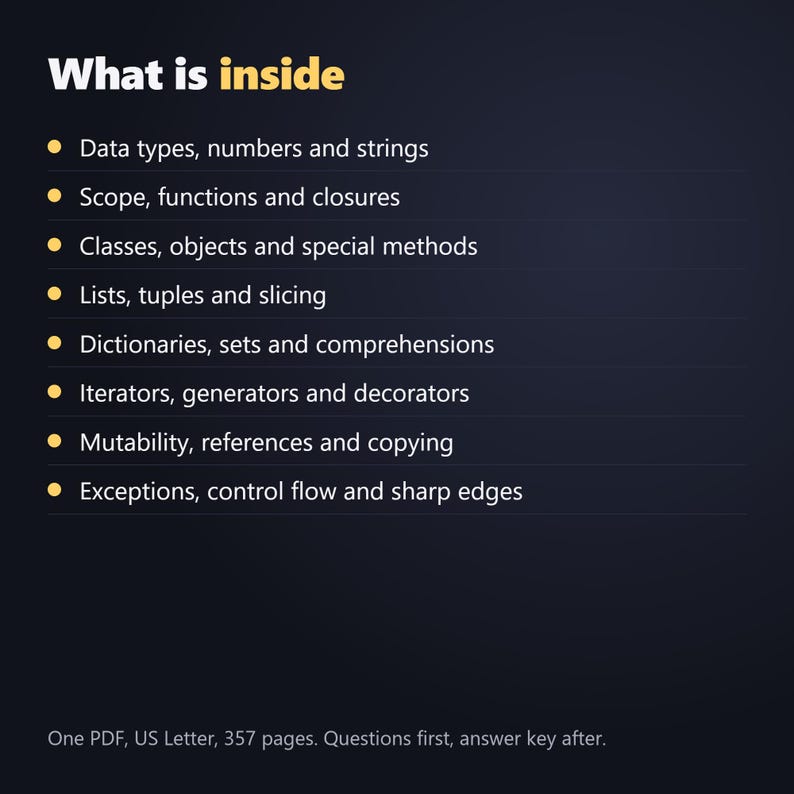 600 Python Interview Questions PDF, Verified Answers Explained, Developer Coding Prep Study Guide Bild 4