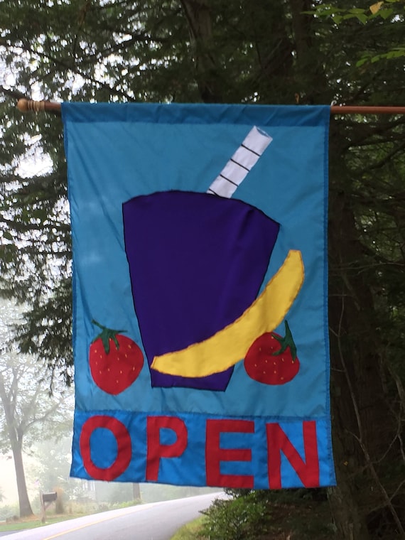 Fruit Smoothie Flag On Nylon Sunbrella Fabric Etsy