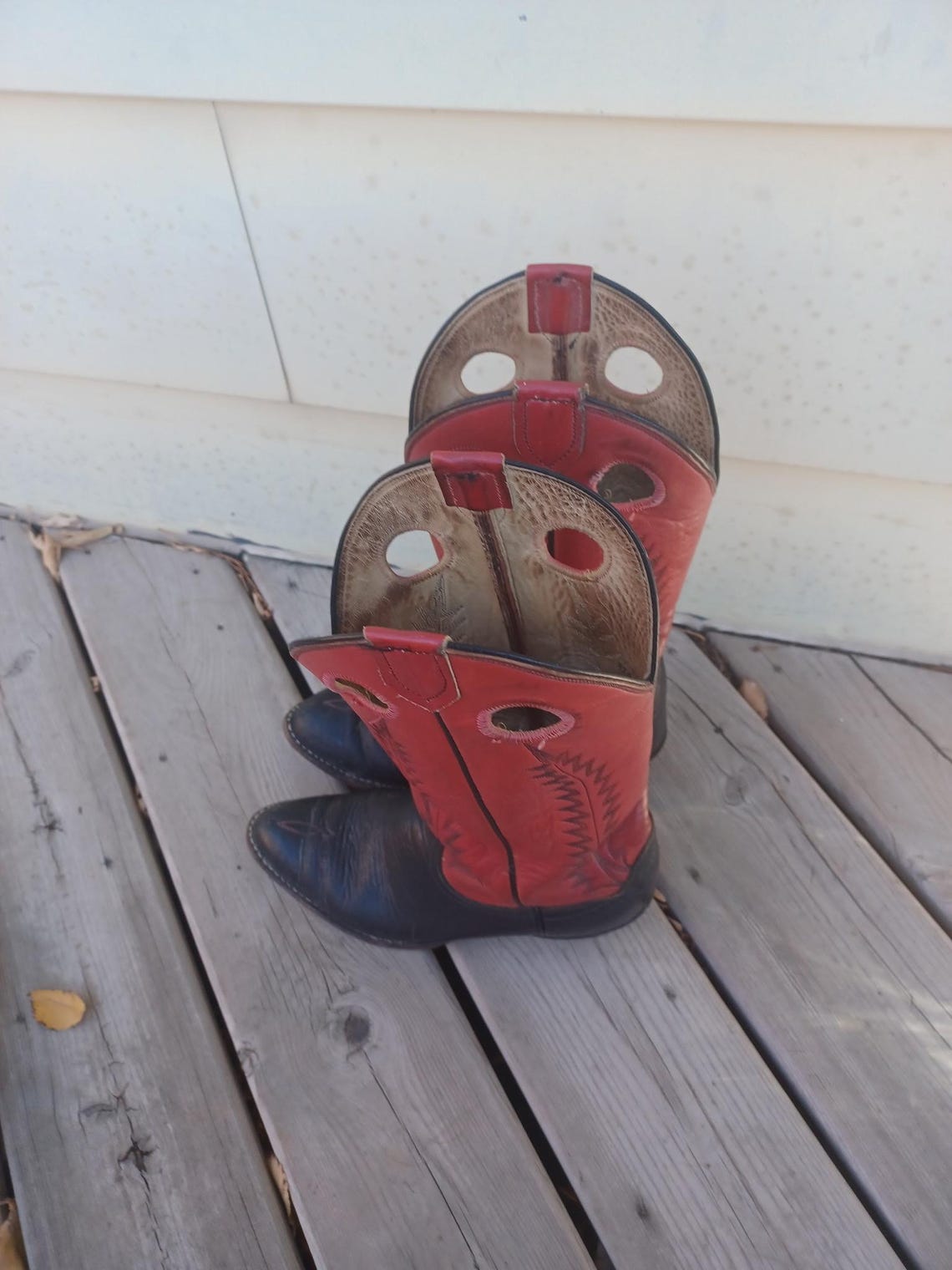Red Tony Lama Leather Buckaroo Cowboy Boots. Very Good Used Condition Pre-Paid Tariff Men’s size 7.5, photo 3 of 5