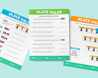 Place Value Activity Sheet PRINTABLE DOWNLOAD Homework Worksheet