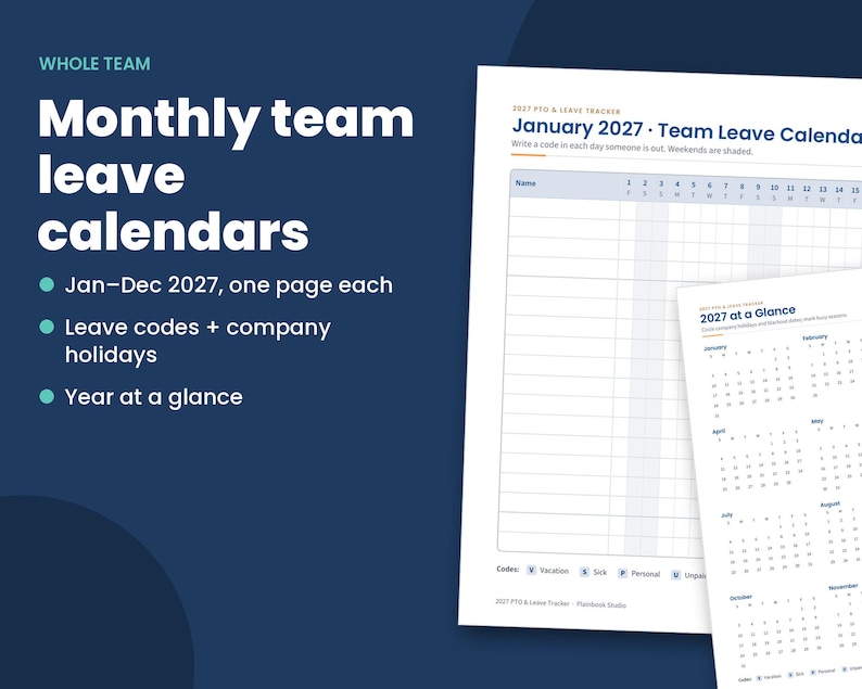 Hdfc Name Addition Form.pdf 2027 PTO Tracker Printable, Employee Vacation Tracker, Team Leave ...