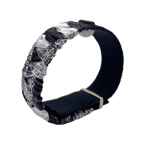 Adjustable Acupressure Bracelet – Promotes Calm, Balance, Mood & Wellness Support - B/W Shimmer