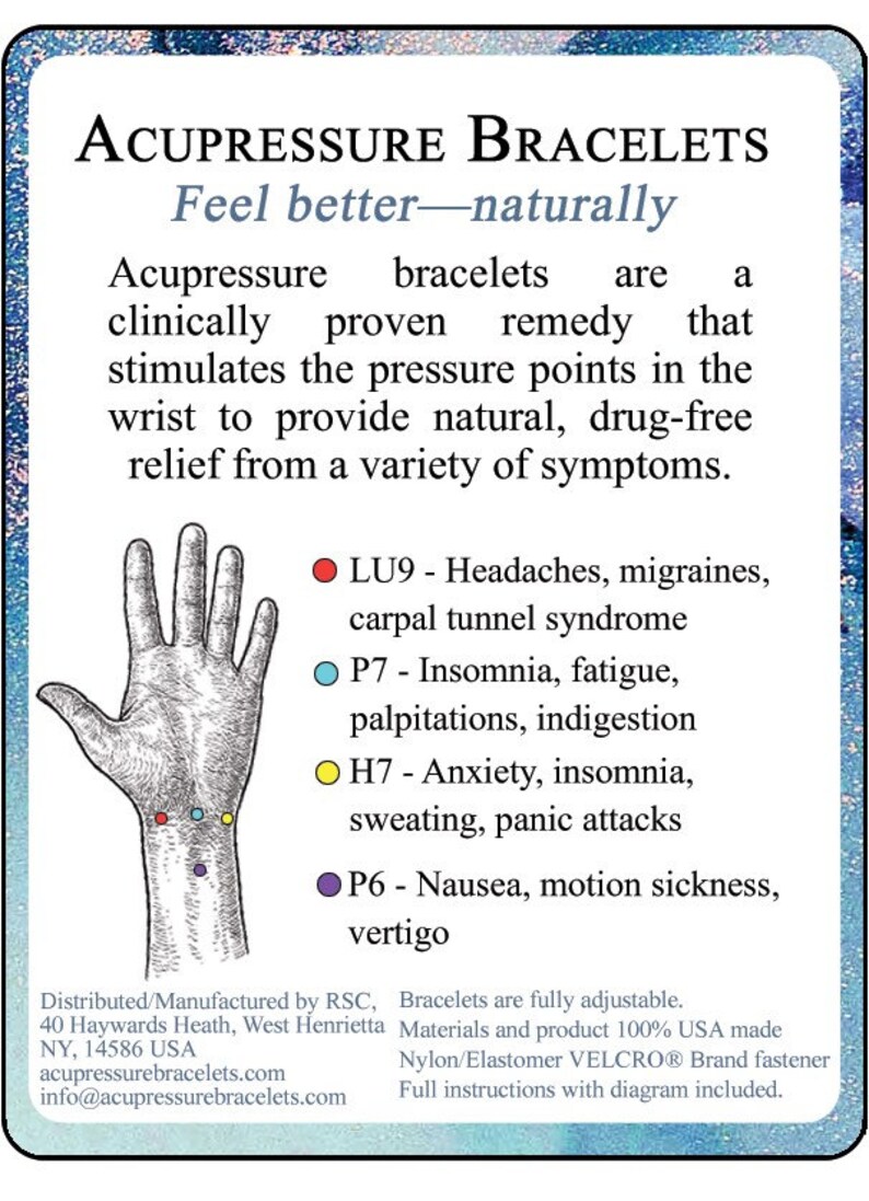 Designer Nausea Bracelets Adjustable Pressure Point Motion Etsy