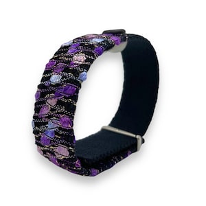 Adjustable Acupressure Bracelet – Promotes Calm, Balance, Mood & Wellness Support - Purple Passion