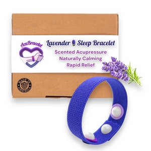 Lavender Sleep Bracelet-Calming Acupressure Band- Insomnia- Fatigue- Anxiety Relief- Natural Sleep Aid- Relaxation- Coping Strategy- Mood