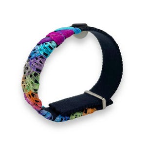 Handmade Stress Relief Bracelet | Hook & Loop Calming Band | Relaxation Wristband for Focus, Mood Support, and Balance | Wellness Gift