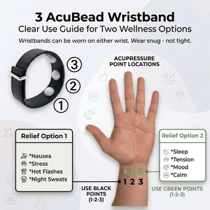 Akupressurarmband med eterisk olja för stress, avslappning och humör - Armband med aromaterapidiffusor tillverkat i USA bild 4