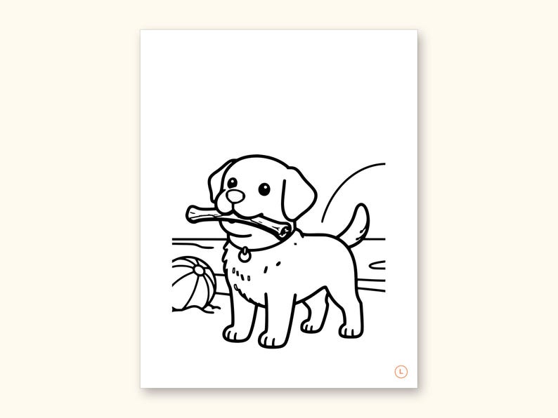 Dog Coloring Pages | ABC Letter Tracing for Kids Ages 2-5 (Digital PDF): sample page 26 of 55