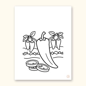Fruits and Vegetables Coloring Book - ABC Letter Tracing Printable PDF for Kids Ages 2-5: sample page 22 of 55