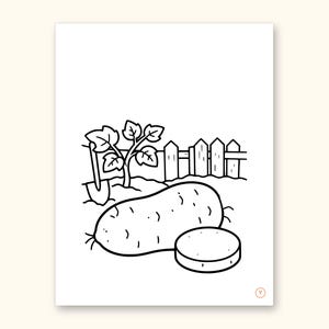 Fruits and Vegetables Coloring Book - ABC Letter Tracing Printable PDF for Kids Ages 2-5: sample page 52 of 55