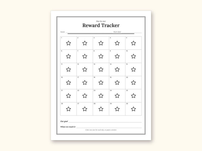 Chore Chart | Reward Tracker and Cut-Out Icons for Busy Families (PDF + Excel): sample page 17 of 18