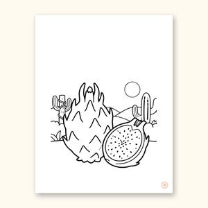 Fruits and Vegetables Coloring Book - ABC Letter Tracing Printable PDF for Kids Ages 2-5: sample page 10 of 55