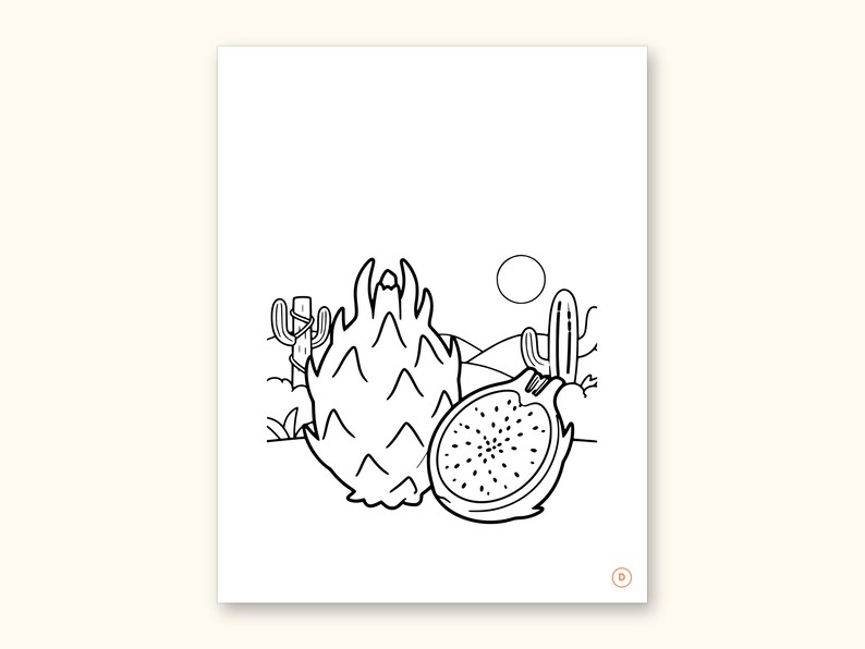 Fruits and Vegetables Coloring Book - ABC Letter Tracing Printable PDF for Kids Ages 2-5: sample page 10 of 55