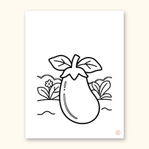 Fruits and Vegetables Coloring Book - ABC Letter Tracing Printable PDF for Kids Ages 2-5: sample page 12 of 55