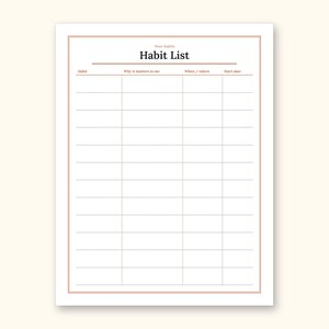 Habit Tracker | Undated Monthly and Weekly Grids for Home Use (Digital PDF): sample page 12 of 24