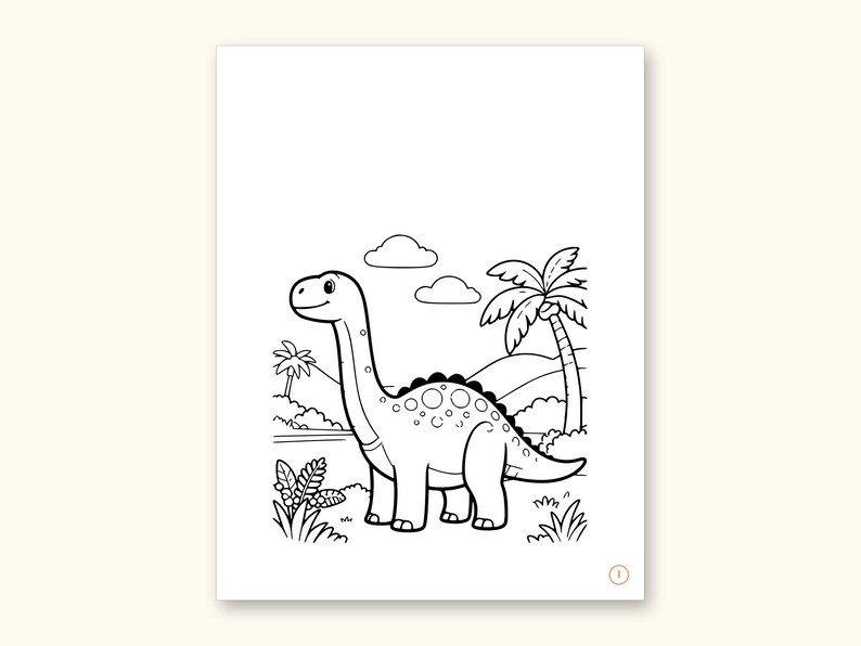 Dinosaur Coloring Pages | Detailed Scenes ABC Tracing for Ages 4-8 (Digital PDF): sample page 20 of 55